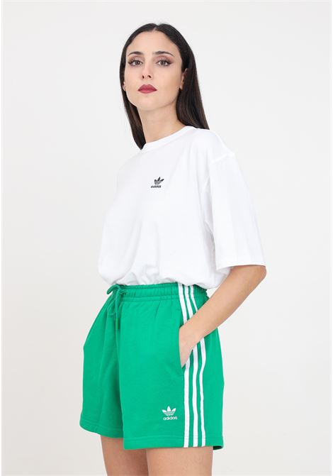 Green and white women's shorts 3-stripes ft ADIDAS ORIGINALS | IP0697.